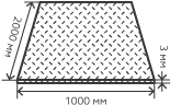 Лист нержавеющий  3х1000х2000 мм.  AISI 304 (08Х18Н10) холоднокатаный,  рифленый,  чечевица, давленный