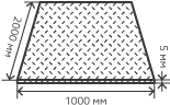 Лист нержавеющий  5х1000х2000 мм.  AISI 304 (08Х18Н10) горячекатаный,  рифленый