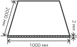 Лист нержавеющий  2х1000х2000 мм.  AISI 316Ti (10Х17Н13М3Т) холоднокатаный,  матовый