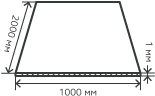 Лист нержавеющий  1х1000х2000 мм.  AISI 316Ti (10Х17Н13М3Т) холоднокатаный,  матовый