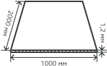 Лист нержавеющий  1,2х1000х2000 мм.  AISI 304 (08Х18Н10) холоднокатаный,  рифленый,  чечевица, давленный