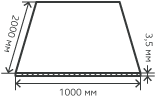 Лист нержавеющий  3,5х1000х2000 мм.  AISI 304 (08Х18Н10) горячекатаный,  рифленый,  чечевица