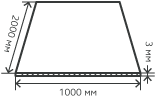 Лист нержавеющий  3х1000х2000 мм.  AISI 316Ti (10Х17Н13М3Т) холоднокатаный,  матовый