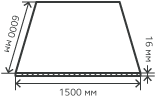 Лист нержавеющий  16х1500х6000  мм.  AISI 201 (12Х15Г9НД) горячекатаный,  матовый